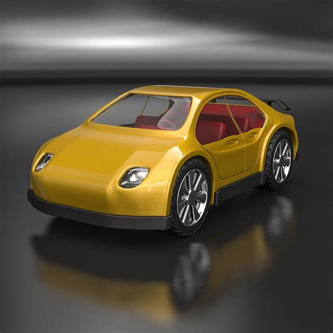 Set Of Cartoon Cars 3d Model Max Obj