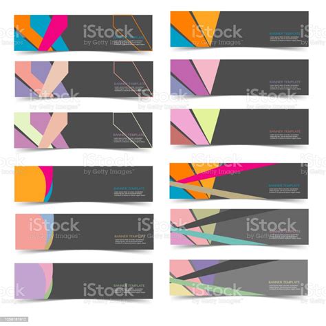 Abstract Web Banner Design Header Templates Vector Stock Illustration