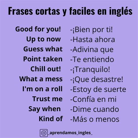 Aprendamos Inglés On Instagram Frases Cortas Y Fáciles En Inglés 🇺🇸