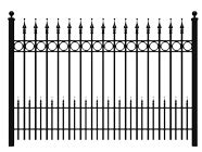 Wrought Iron Fence | Posts, Panels, Finials, Parts | Wrought iron fences, Iron fence panels ...
