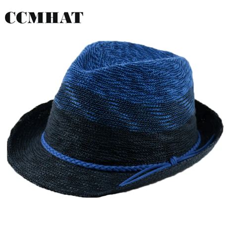 Ccmhat Fashion Men Polyester Fedoras Hat Summer Foldable High Quality