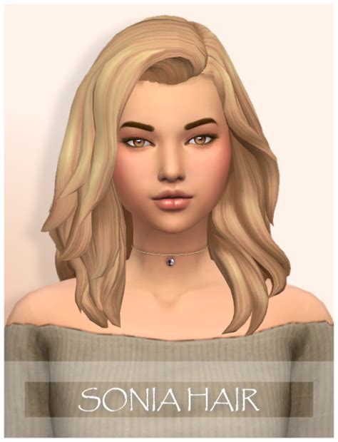 Sonia Hair By Wondercarlotta Cheveux Sims Sims 4 Contenu