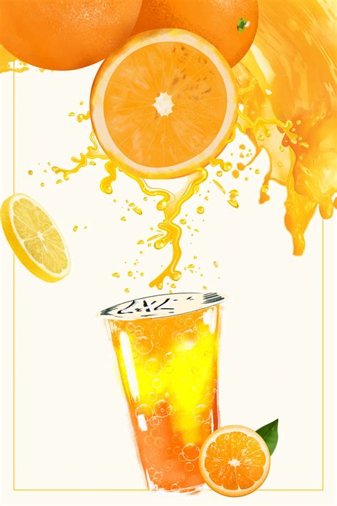 Summer Special Drink Orange Juice Drink Creative Promotion Poster