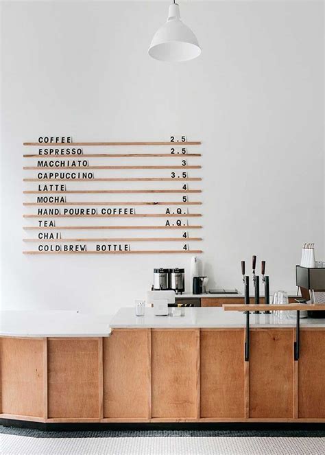 Minimal Menu Boards For The Home Cafe Interior Design Cafe Interior