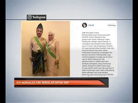 Siti Nurhaliza Kini Bergelar Datuk Seri Video Dailymotion