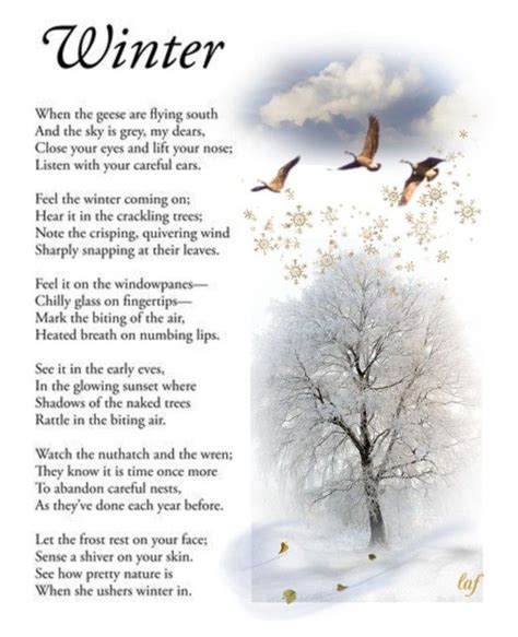 Winter Poem Winter Is Coming Winter Poems