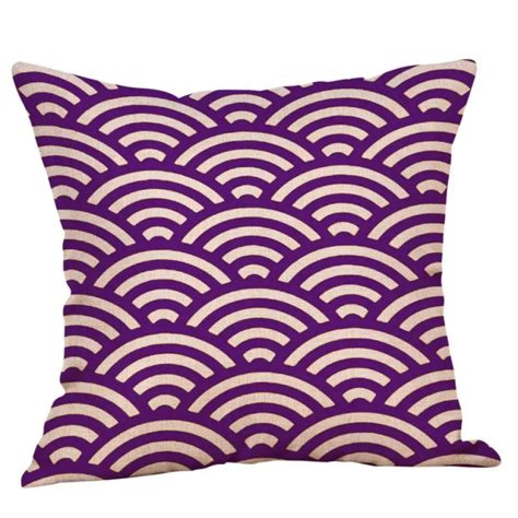 4545 Decorative Cushion Covers Geometric Mustard Pillow Case Purple