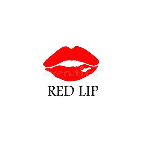 Red Lip Icon Logo Design Template Stock Vector Illustration Of