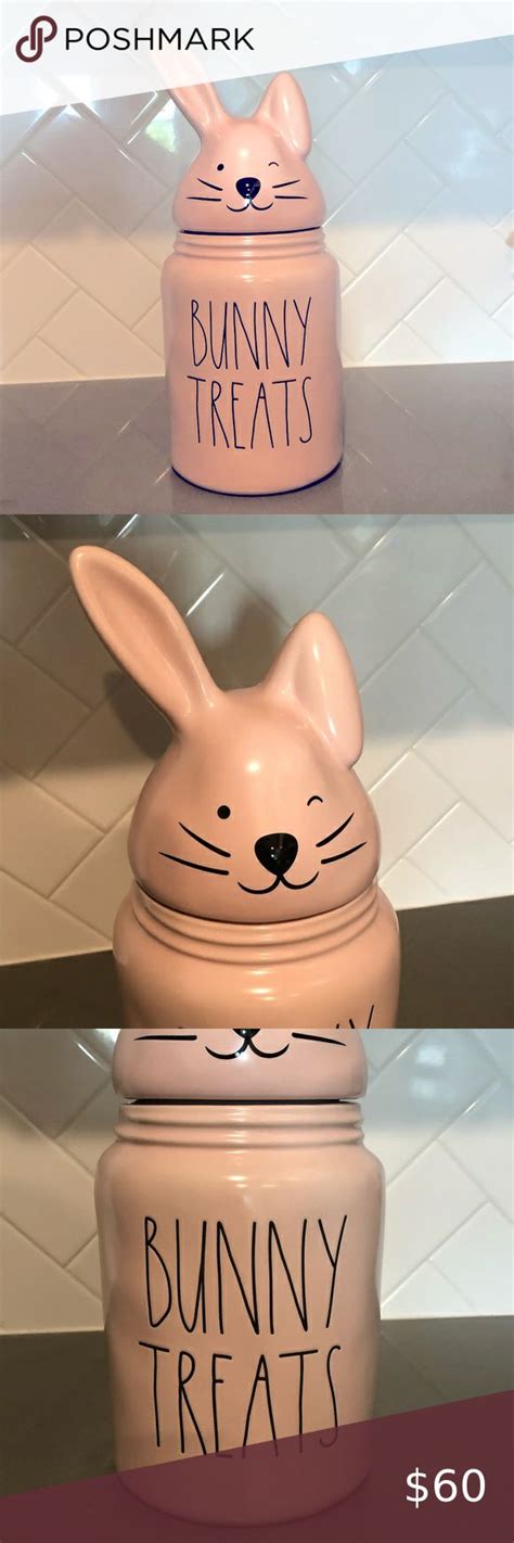 Rae Dunn Bunny Treats Canister Bunny Treats Easter Bunny Treats