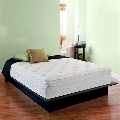 A spring mattress requires a box spring, platform, adjustable base, or solid foundation. Night Therapy 13 Inch Euro Box Top Spring King Mattress Only
