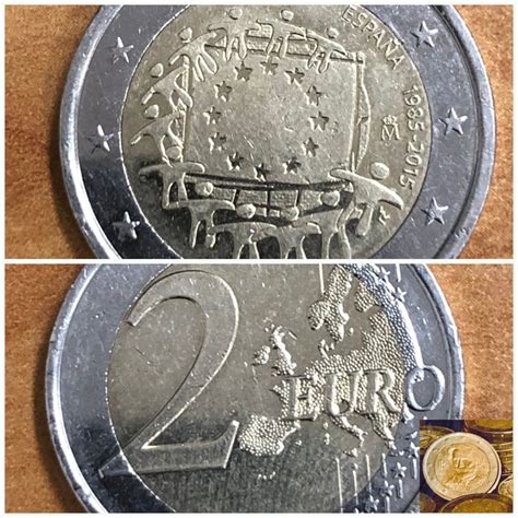 Coin 2 Euro Spain Espana 2015 Commemorative 30 Years Etsy Coins