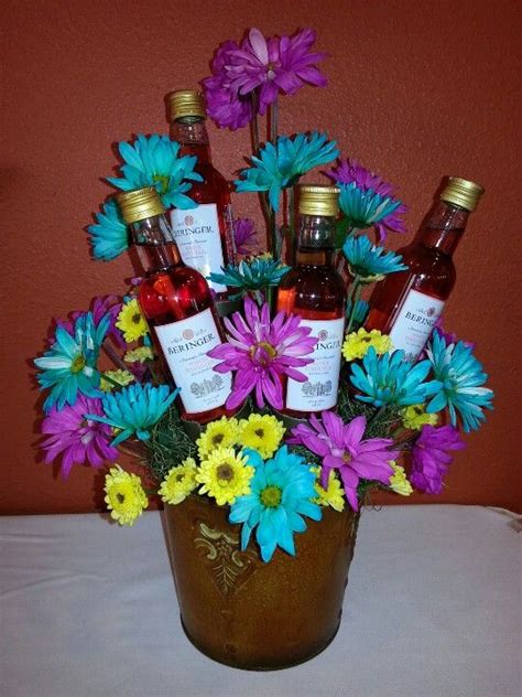 Shop curated gifts or build your high summer temperatures may cause the chocolate in this gift set to melt. Wine and Flower Bouquet! | Gift bouquet, Liquor bouquet ...