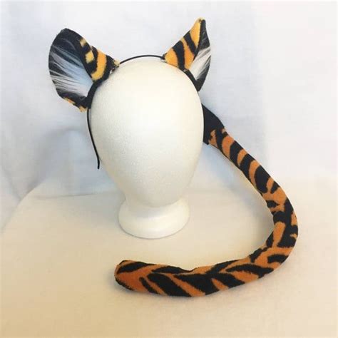 Tiger Ears Or Tail Tiger Costume Ears Tiger Ears Headband Etsy