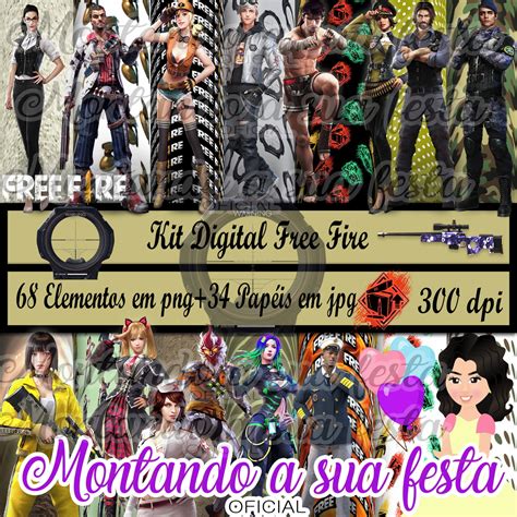 How to play free fire on pc | best emulator sinhala 2021. Kit Digital Free Fire no Elo7 | Montando a Sua Festa ...