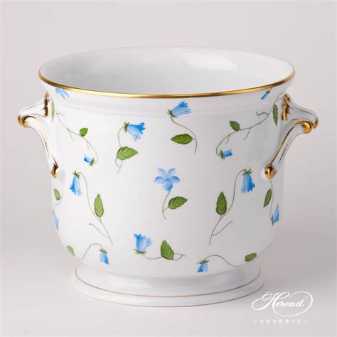 Flower Pot Vase Bluebell Campanula Blue Herend Experts