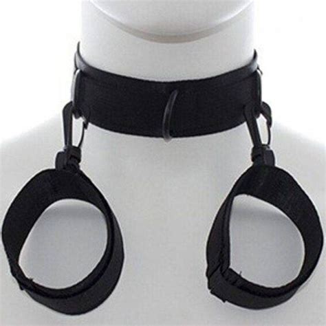 collar with handcuffs for bdsm sex play restraint sex toys master slave adult game sex toys