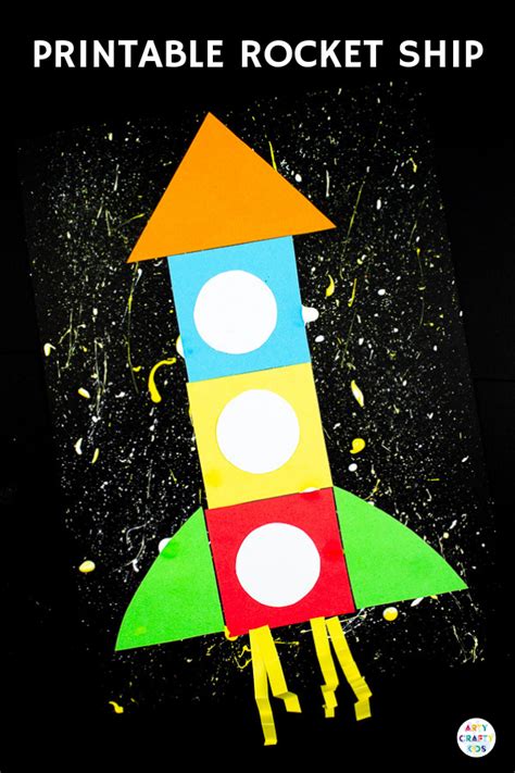 Printable Rocket Ship For Kids Arty Crafty Kids