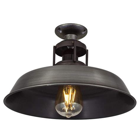 Check out our flush mount ceiling light selection for the very best in unique or custom, handmade pieces from our lighting shops. Barn Slotted Flush Mount Ceiling Light in pewter finish