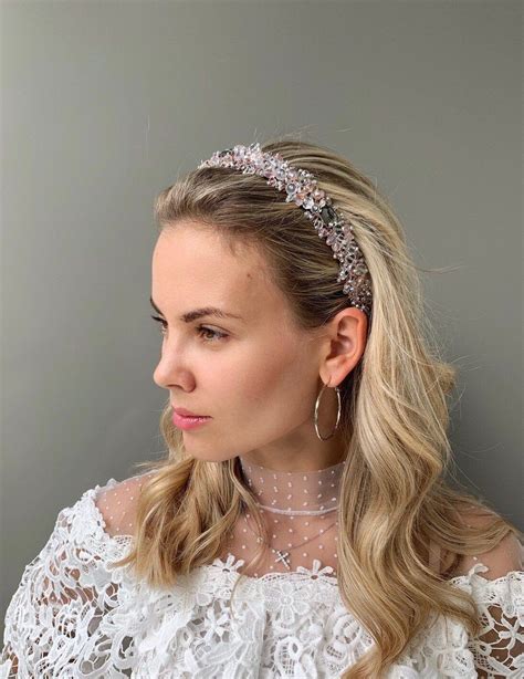 Bridal Headpiece Wedding Hair Accessories Crystal Jeweled Etsy