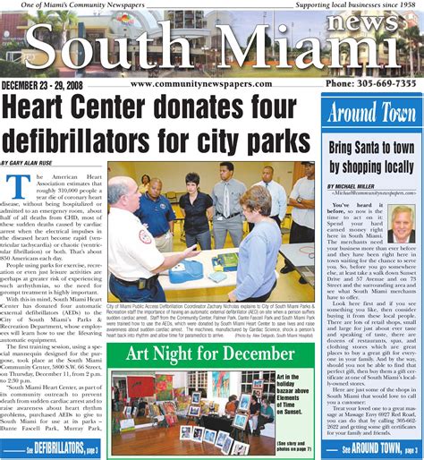 South Miami News, December 23 2008, Edition - Local, Community News