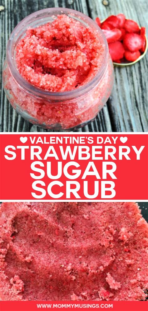 Valentines Day Sugar Scrub An Easy Homemade Strawberry Sugar Scrub