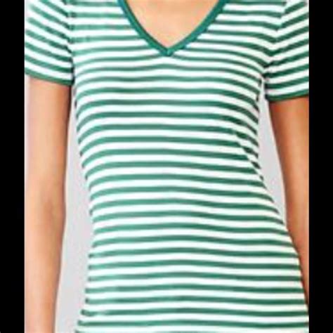 🍂 Green And White Striped Top Clothes Design White Stripes Top White Stripe