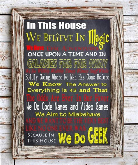 In This House We Do Geek Printable Poster