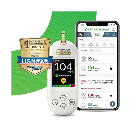 Onetouch Verio Reflect Blood Glucose Meter Blood Sugar Monitor Ebay