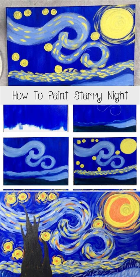 How To Draw Starry Night Step By Step Easy At Drawing Tutorials