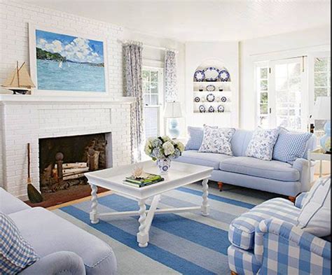 Pin By Pete Nan On Beach Decorating Cottage Living Rooms Blue Living