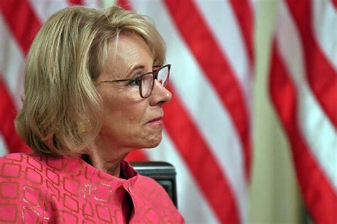 Betsy Devos Education Secretary Is Second Cabinet Member To Resign