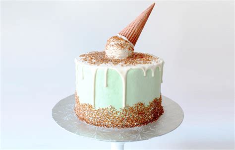 Melting Ice Cream Drip Cake Custom Cake Oaks Desserts