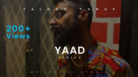 yaad talhah yunus lyrics youtube