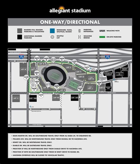 Directions And Parking Allegiant Stadium