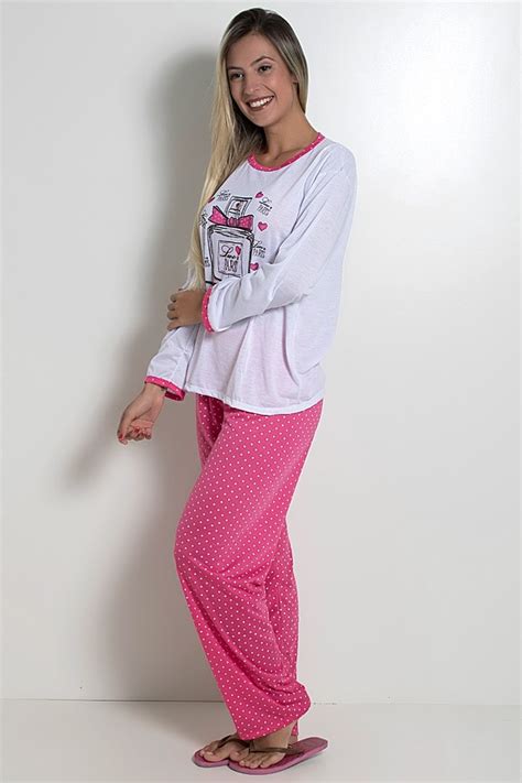 Pijama Feminino Longo 246 Pink Kaisan