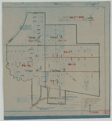 1950 Census Enumeration District Maps Alabama Marengo County