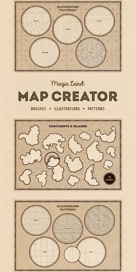 Magic Lands Vintage Map Creator Fantasy Map Making Map Fantasy