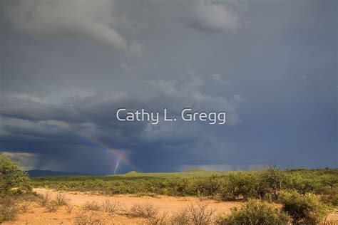Lightning Bolt With Rainbow By Cathy L Gregg Redbubble