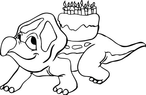 Dinosaur Birthday Coloring Pages At Getdrawings Free Download