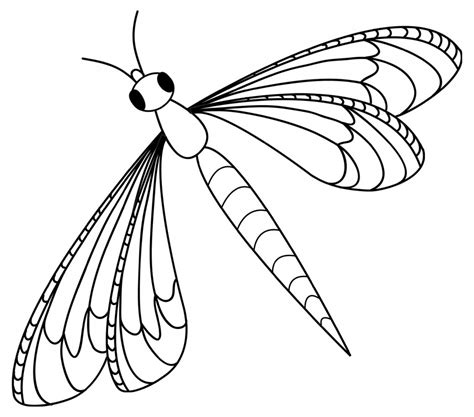 Coloring pages for kids insect coloring pages. Dragonfly Outline - Clipartion.com