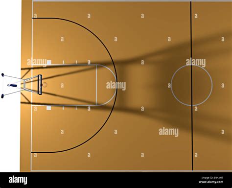 Basketball Court Seen From Above Stock Photo Alamy