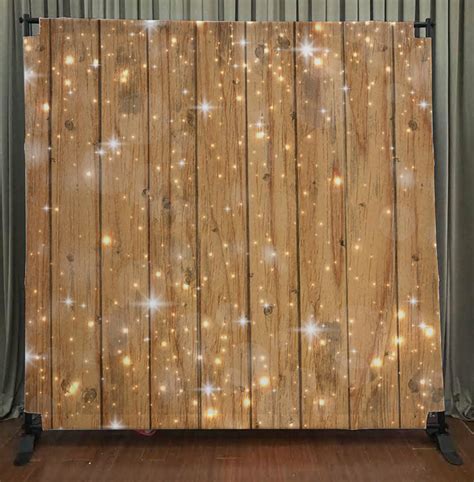 Printed Tension fabric backdrop (Sparkles on Wood) - PB Backdrops