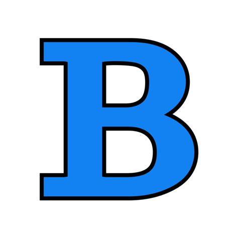 The Letter B Is Shown In Blue