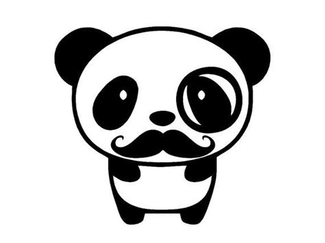 Monocle Moustache Panda Decalthis Is A Custom Made Decal In Your