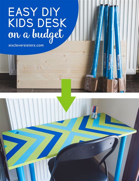 Easy Diy Kids Desk On A Budget Six Clever Sisters