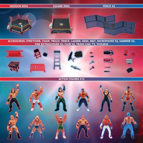 Buy Toyvelt 32 Piece Wrestling Toys For Kids Wrestler Warriors Toys