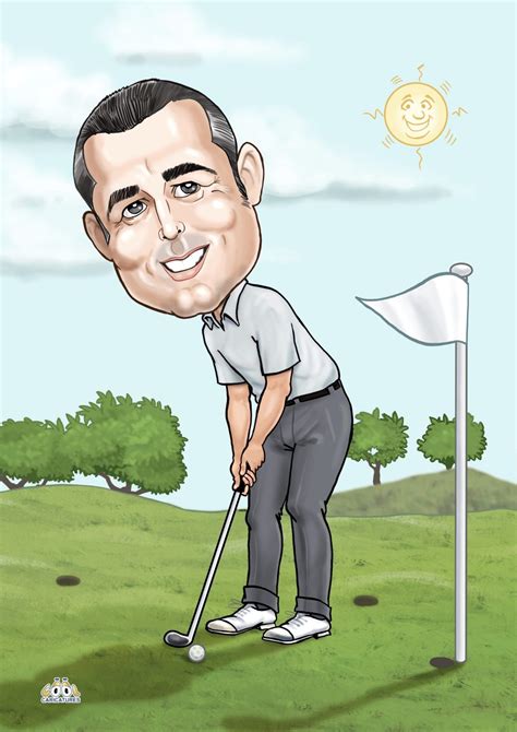 Golf Cartoon Portrait As T Cool Caricatures