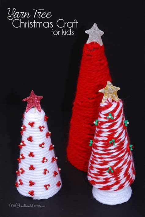 Yarn Tree Christmas Craft For Kids Juggling Act Mama