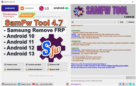 SamFw Tool Download FRP Unlock Tool DM REPAIR TECH DM FRP TOOL