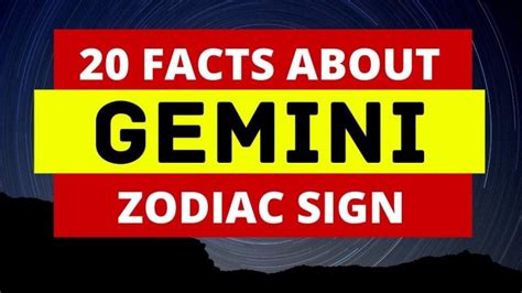 20 Facts About Gemini Zodiac Sign Interesting Facts You Need To